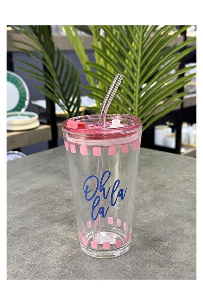 ACAR Vicenza Glass with Straw 400ml