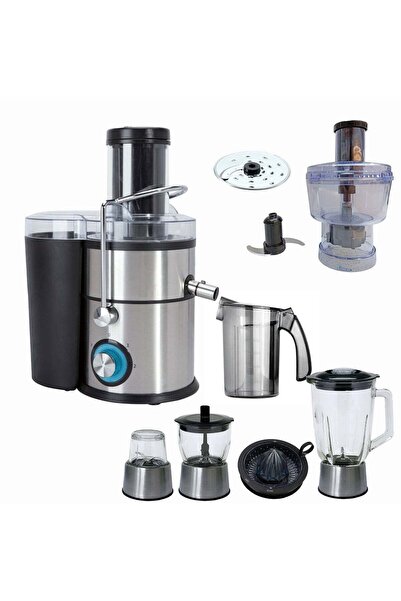 Silver Crest 2500W Juicer Blender MY-630 Stainless Steel Body 5in1 Glass Jar ...