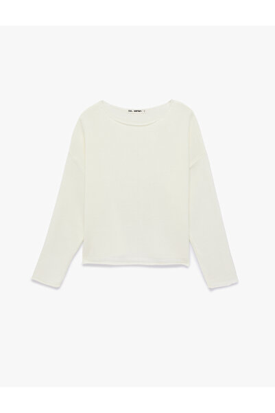 Koton Pulover tricotat cu mânecă lungă și guler rotund Kayık