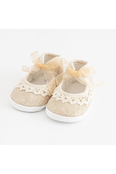 OEM Baby lace booties New Baby brown 12-18 m