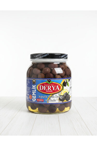 DERYA Zeytincilik Şampiyon Gemlik Sofralık Siyah Zeytin - 900G (Yağlı Sele)