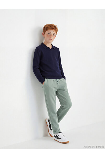 LC Waikiki Rmz Gi̇yi̇m Farkiyla Boys' Sweatpants with Waist Drawstring