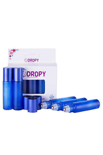 DROPY Set of 5 5 ml roll-on bottles for essential oils made of thick glass DR...