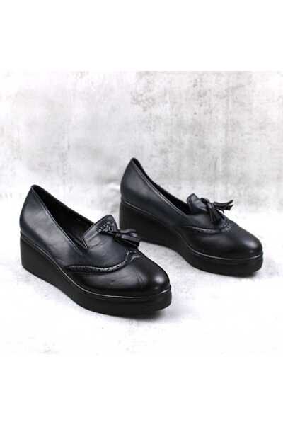 mm Pantofi de dama , cu platforma , usori si comozi , decorati cu ciucuri LDY-W36-BLACK