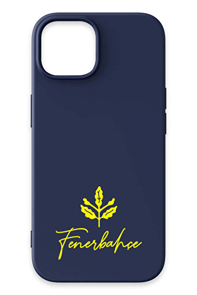 Fenerbahçe iPhone 15 Uyumlu Palamut Lacivert Silikon Lisanslı Telefon Kılıfı