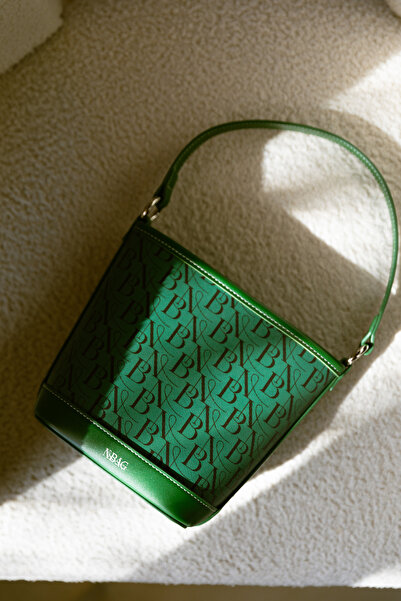 Nbag Genuine Clutch Bag made of premium Leather with the brand's logo print.