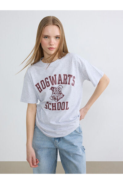 LC Waikiki Rmz Gi̇yi̇m Farkiyla Zero Roba Yaka Harry Potter Printed Women's T...