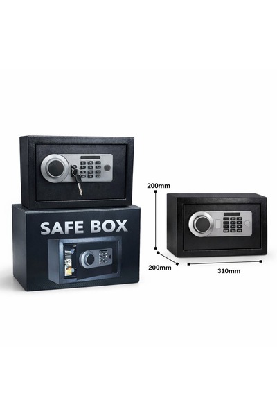 Karaağaç Elektronik SafeBox Anahtarlı Şifreli Ve Parmak İzli Çelik Kasa 20-31...