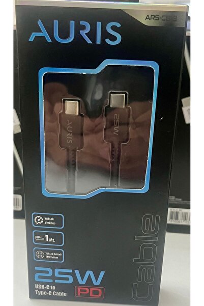 Auris 25W type-c to type-c yeni nesil şarj kablosu