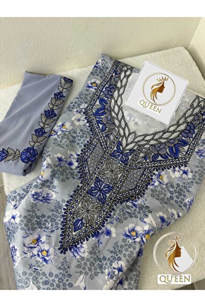 QUINN Luxurious Emirati-style abaya in Indonesian Silk with a veil, embroider...