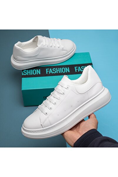 Modlet.ro Men's white lace-up sneakers MOD14024