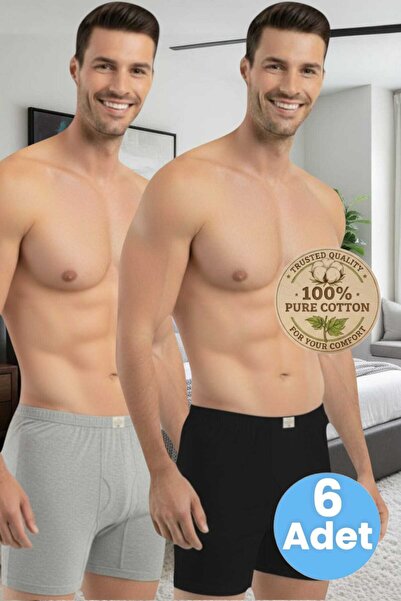 Tezzgelsin Men's 100% Cotton 6-Piece Single Jersey Fabric Combed Cotton Boxer...