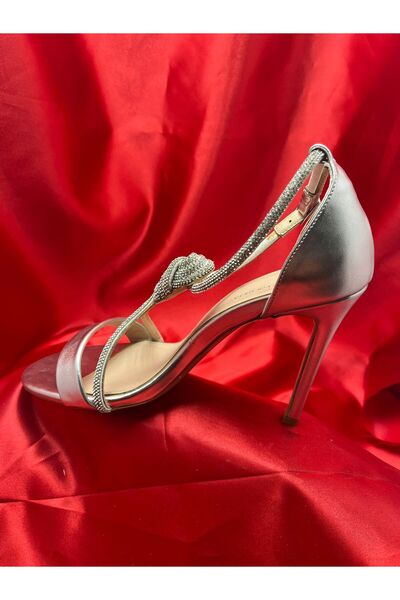 VEYİS USTA Single Band Stone Evening Dress Shoes 10cm Heel Height