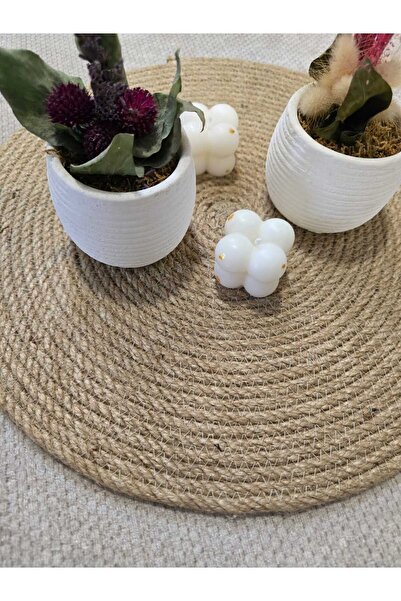 Leyan Ay hasır el yapımı tezgah üstü dekoratif supla