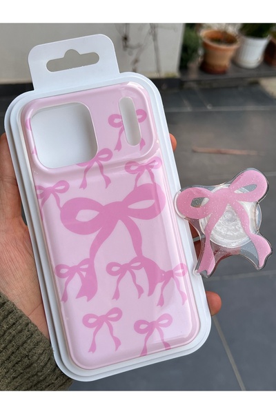 EDELFU iPhone 17 PRO MAX uyumlu - Popsocketli Kapak Yumuşak Darbeye Dayanıklı...