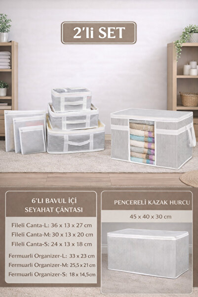 PONÇİK BEBEK Multi-Purpose Under-Bed Organizer, Kazan Hurcu with Window & 6-P...