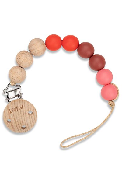 Kidful حزام اللهاية المزين بالخرز - لون الكرز