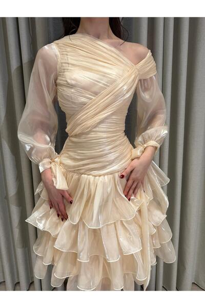 To Be Confusing beige dress