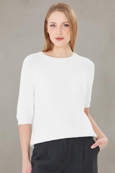 Irmak Kerekli Women's 100% Cotton Boat Neck Thessaloniki Knit Short Sleeve Kn...