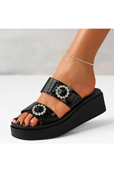 Zaira Women's Platform Slipper Chicago Black #11751 - 40