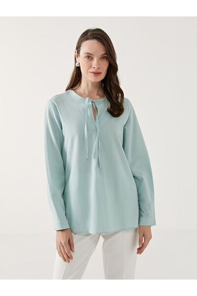 LC Waikiki بلوزة نسائية بياقة روبا مربوطة من UZG STORE