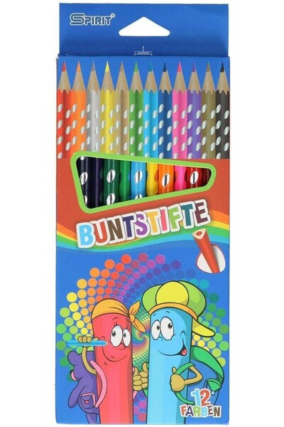 Spirit Set of 12 TTS colored pencils with triangular profile,