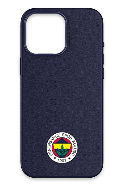 Fenerbahçe iPhone 16 Pro Uyumlu Arma Deri Magsafe Lisanslı Telefon Kılıfı