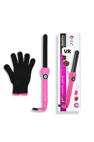 DLC Pink curling iron with gloves