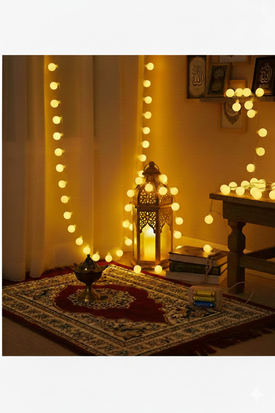 Generic Ramadan decorations, 10 meters of lights, 80 bulbs, USB powered - ide...