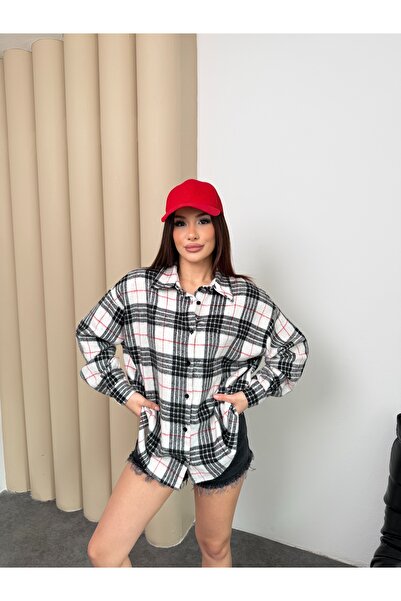 ikomteks Plaid Patterned Cashmere Lumberjack Shirt