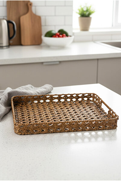 FH finehome Mera Rattan Rectangular Tray Large