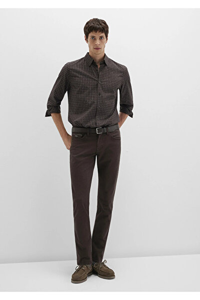 Mavi Jake Black Dark Brown Gabardine Trousers Skinny/Regular Waist/Narrow Leg...