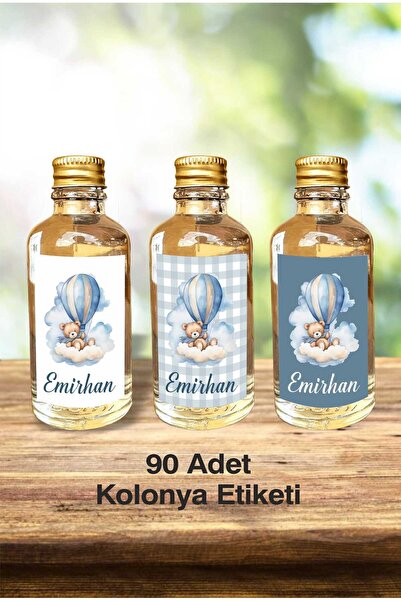 fırsatlar diyarı Ayıcık Temalı Kolonya Etiketi - Parlak Kuşe Kesimli / 3x4,5 ...