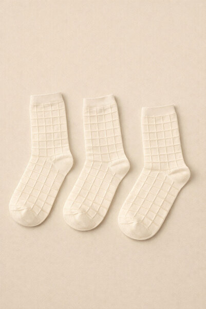 BONY SOCKS Ženske čarape sa reljefnim uzorkom, 3 komada