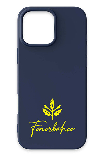 Fenerbahçe iPhone 16 Pro Uyumlu Palamut Lacivert Silikon Lisanslı Telefon Kılıfı