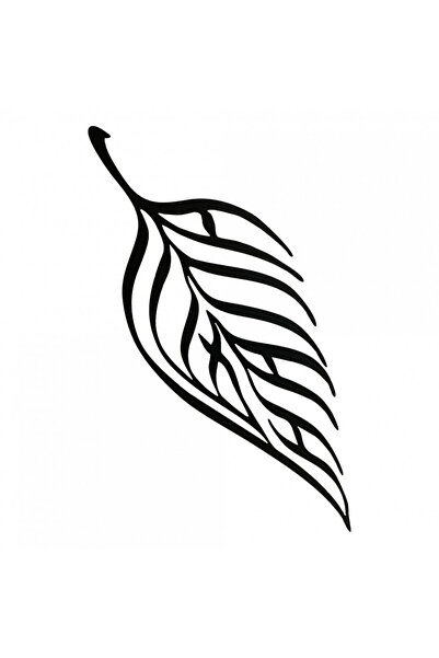 Vivatechnix Decoratiune perete Krodesign Leaf, Lungime 100 cm, negru