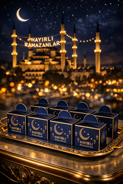 mrcans Ramazan Tema 25 li Dağıtmalık 4.5x5.5 Cm Hayırlı Ramazanlar Baskılı La...