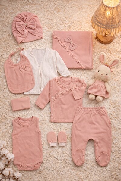 Arin Baby 10'LU FİSTOLU YENİ DOĞAN KIZ BEBEK HASTANE ÇIKIŞI /%100 PAMUK 10 LU...