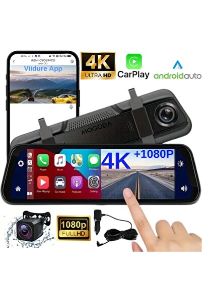 MOGODA 4K WiFi Car Dashboard Mirror Camera