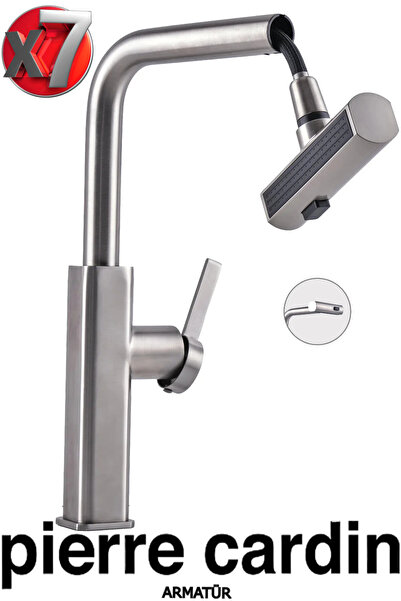 Pierre Cardin صنبور مطبخ ذكي حلزوني من إينوكس لوتس - صنبور مطبخ متين - (X7) 7...