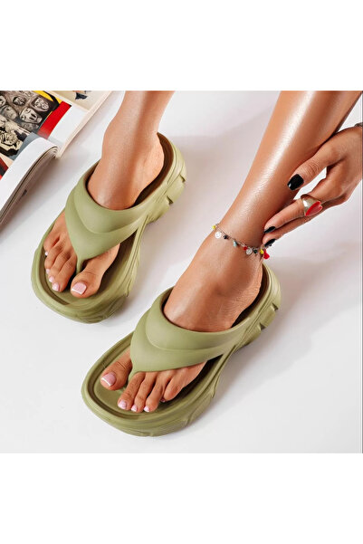 Zaira Papuci cu platforma dama verzi din material sintetic Greta #19916 - 41