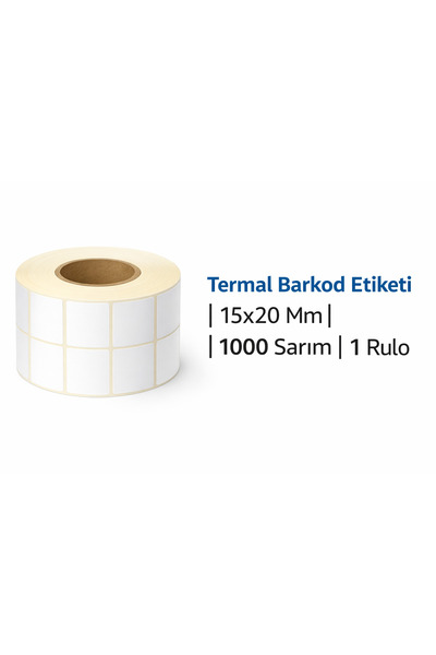 Blue Label Termalno Etiketa sa barkodom |2 Jedna pored druge| 15x20mm | 1000 ...