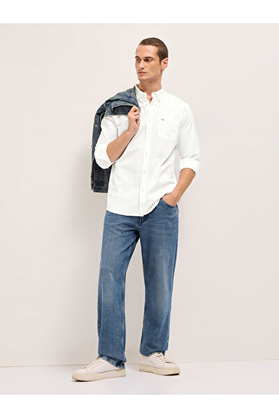 The Bear House By Styli Men Solid Cotton Blend Slim Fit Casual Shirt