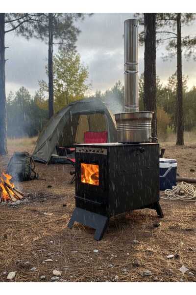 Efsoon Organics Kuzineli Semaverli Kamp ve Çadır Sobası - Doğa Tutkunları İçi...