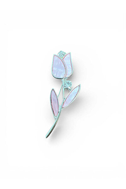 Broche Broșă din aliaj de argint model lalea albă