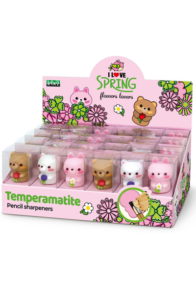 Lebez Ascutitoare de creion cu o gaura Flowers Lovers – plastic moale, 3 mode...