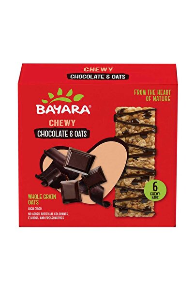 Bayara Chewy Chocolate & Oats Bar Value Pack 6 x 30 g Tasty Energy Snack for ...