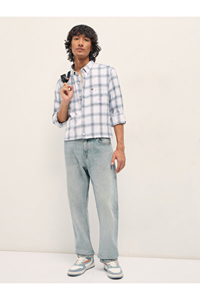 The Bear House By Styli Men Cotton Checked Flannel Slim Fit Casual Shirt