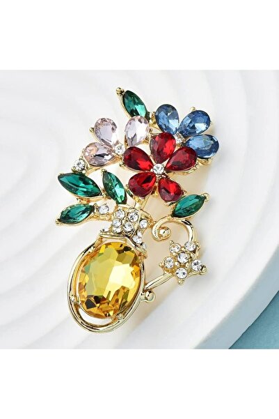 Broche Martisor Brosa Vaza cu flori