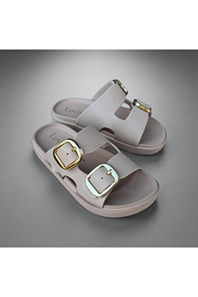 Lovita Women's Double Buckle Eva Lightweight Beach Pool Daily Slippers